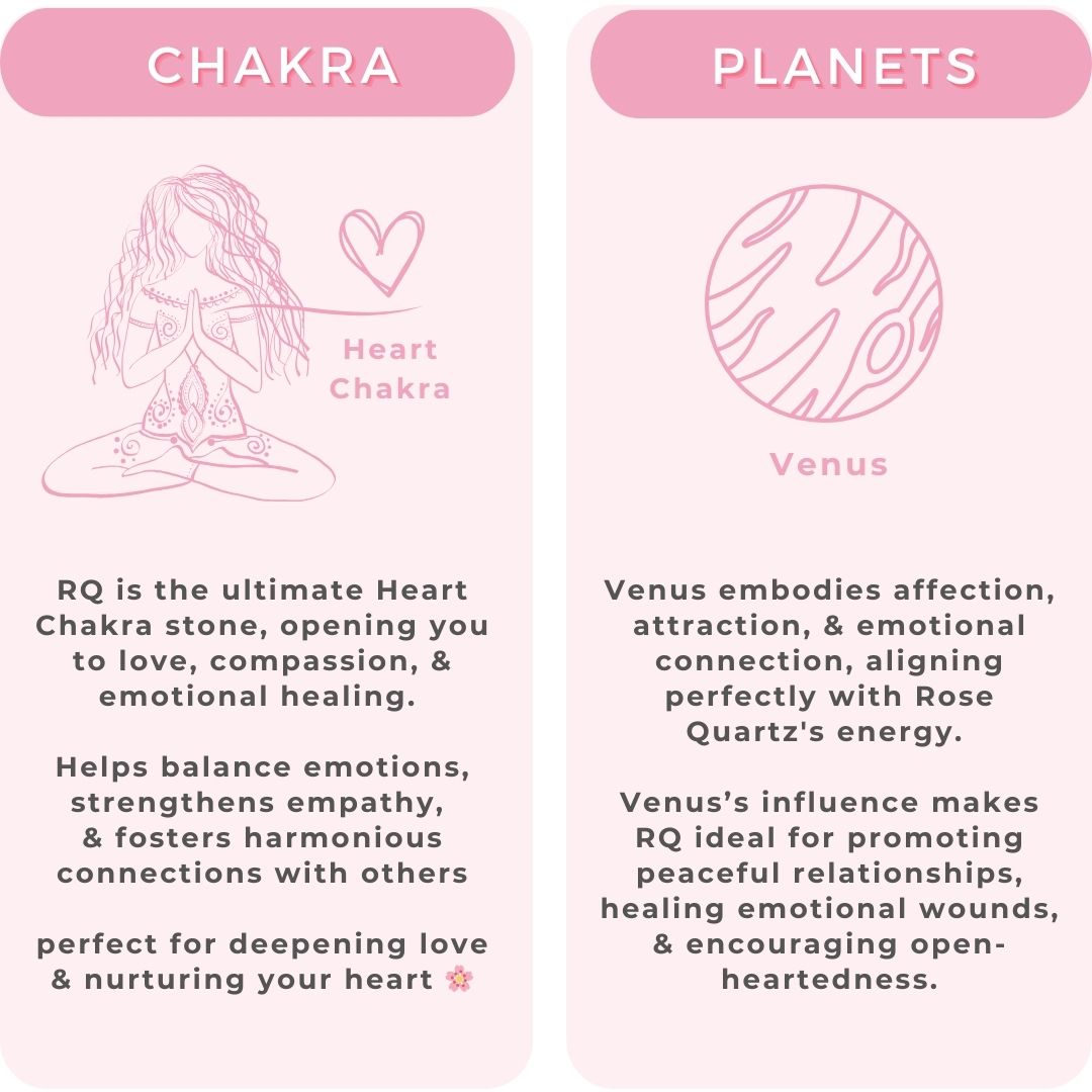 Rose Quartz Benefits Chakra and planets