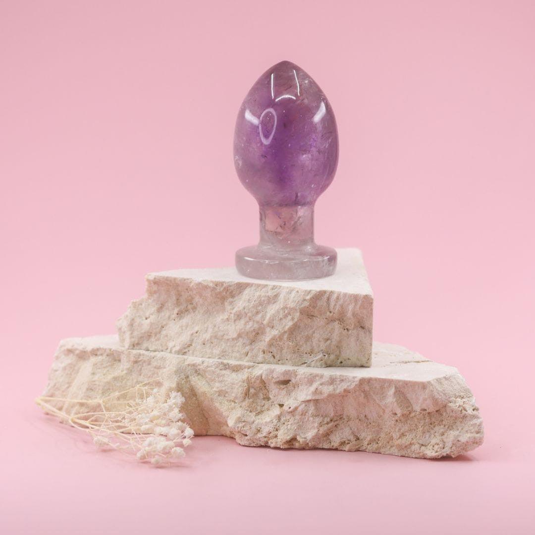 Amethyst Crystal Butt Plug - Wands of Lust Co