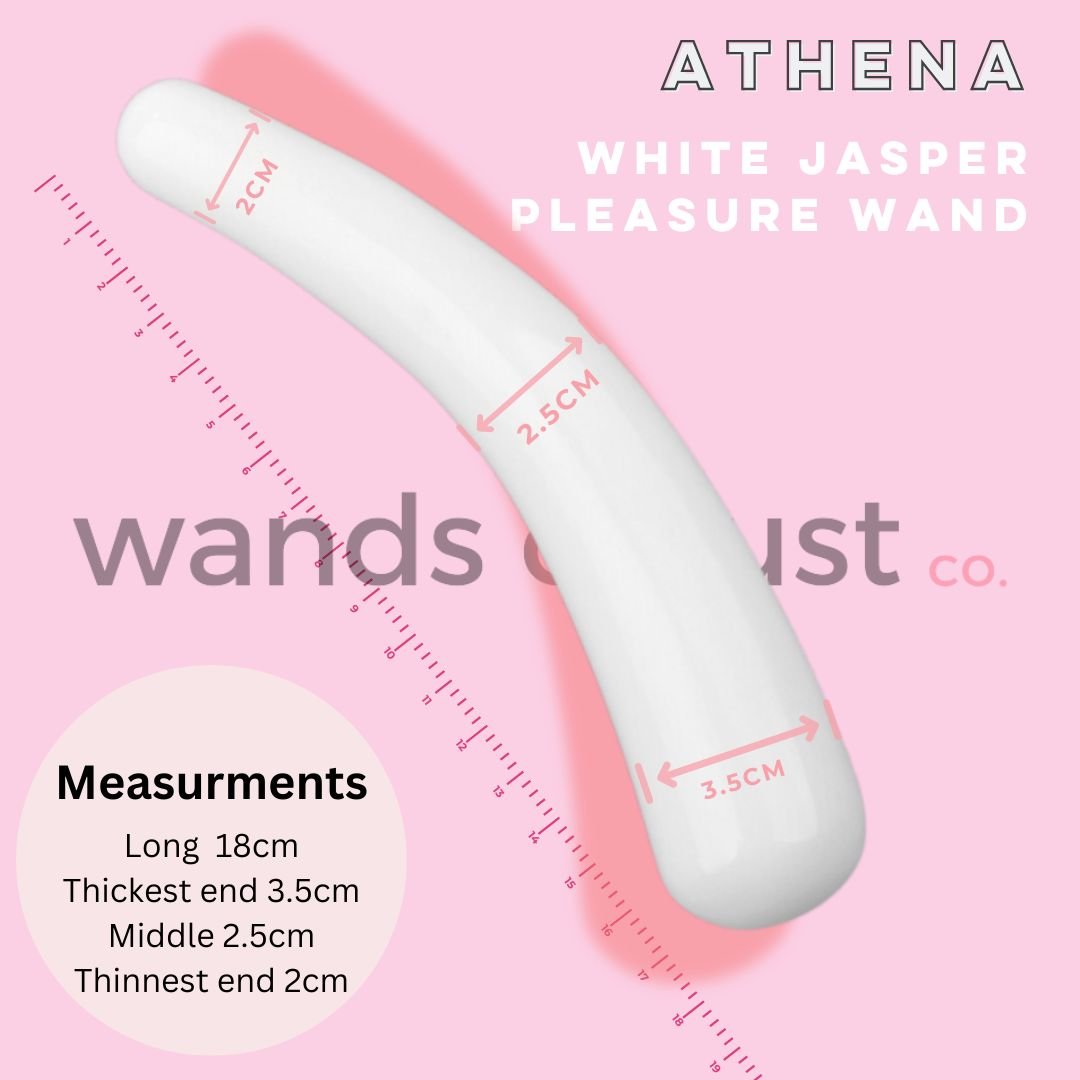 Athena White Jasper Wand - Wands of Lust Co