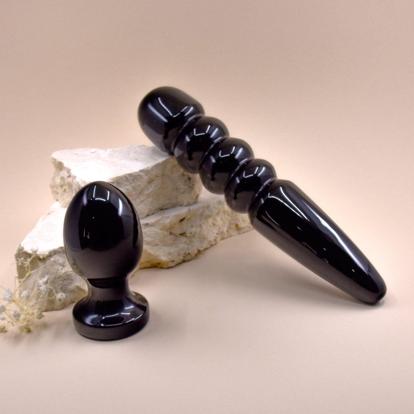 Black Obsidian Crystal Butt Plug - Wands of Lust Co