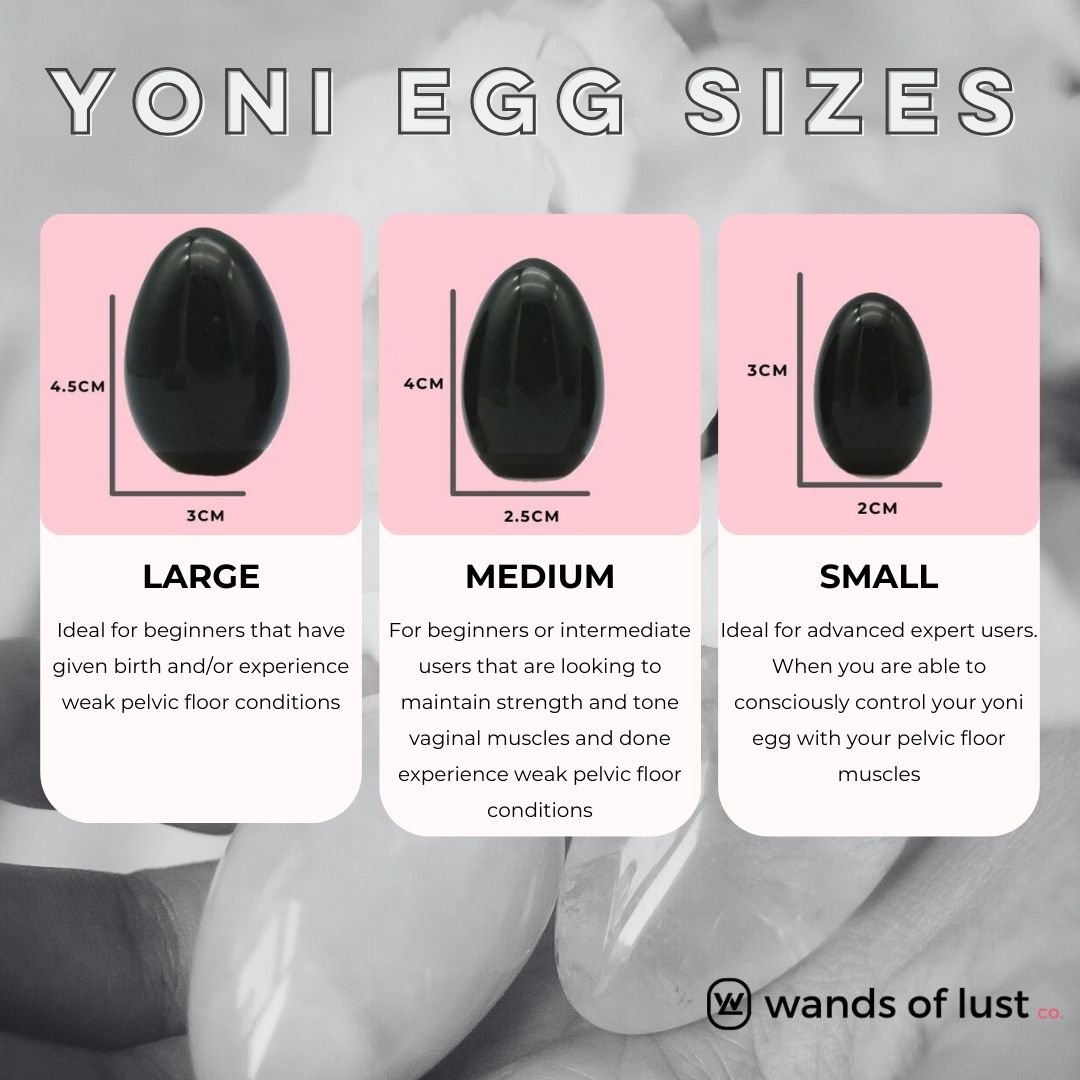 Black Obsidian Yoni Eggs - Wands of Lust Co