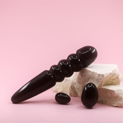 Black Obsidian Yoni Eggs - Wands of Lust Co