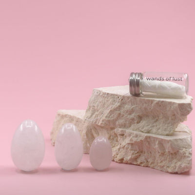 Clear Quartz Yoni Eggs - Wands of Lust Co