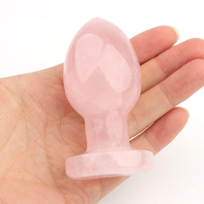 Rose Quartz Crystal Butt Plug - Wands of Lust Co