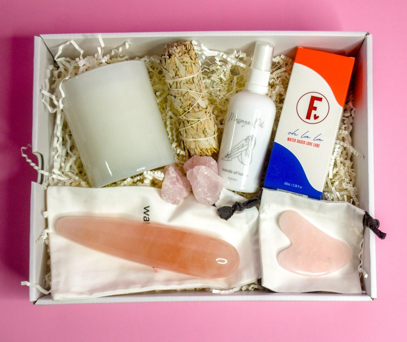 Sensual Rose Quartz Gift box - Wands of Lust Co